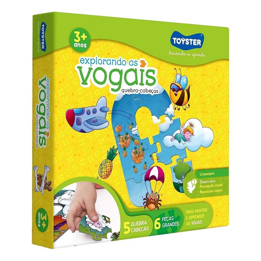 Jogo Brinquedo Educativo Pedagógico +4 Anos 24 Pcs Toyster