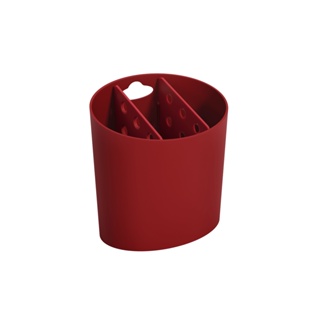 Escorredor de Talhares Oval Coza Basic 13,8 x 10,5 x 14,4 cm Vermelho Bold