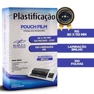 Polaseal RG 80x110 - 100 folhas - Plástico para plastificação Pouch Film 0,05