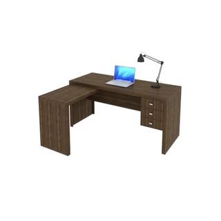 Escrivaninha/Mesa Escritório de Canto Multimóveis CR25016 Nogal