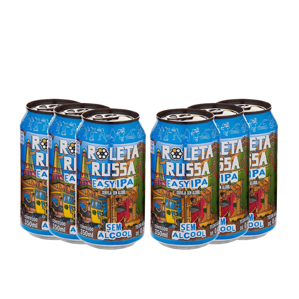 Cervejas Roleta Russa Easy Ipa Sem Lcool Lata Shopee Brasil