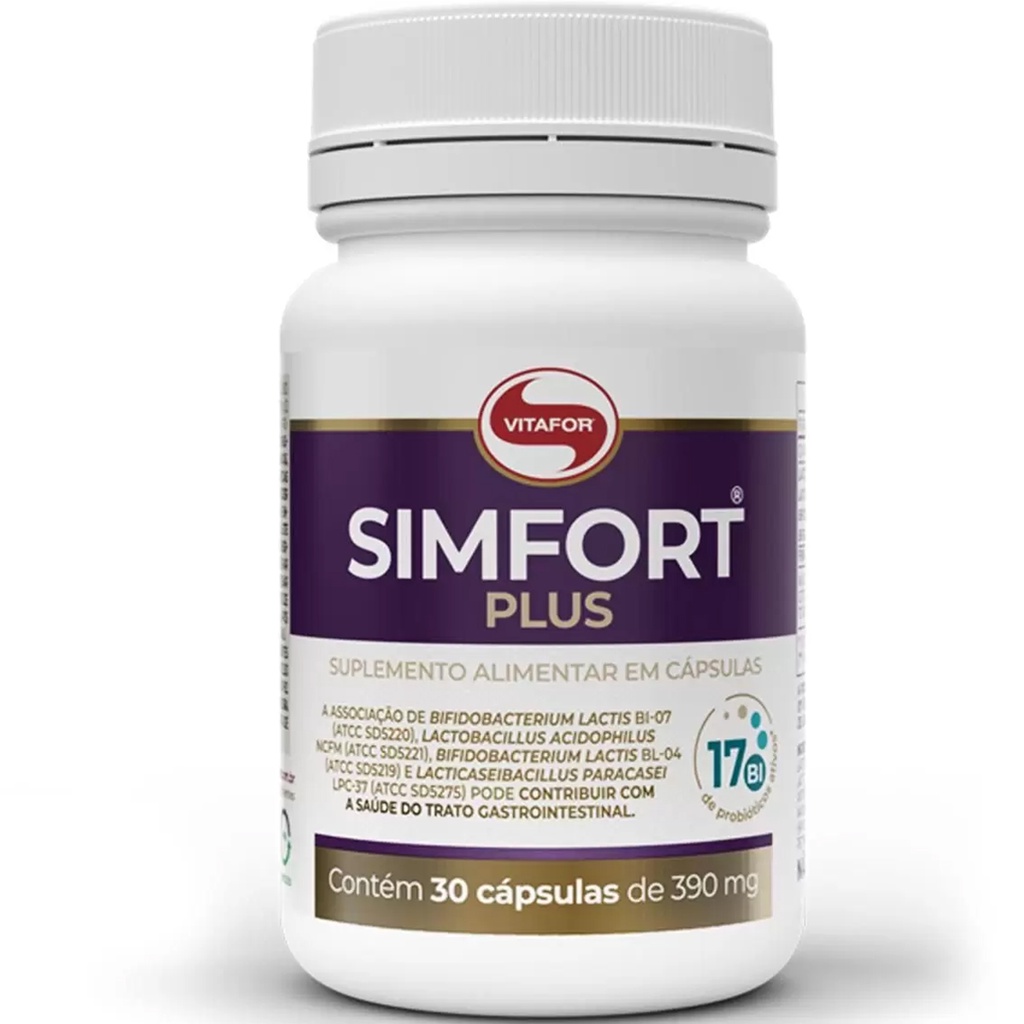 Simfort Plus 30cáps Vitafor Probiótico 17 Bilhões | Shopee Brasil