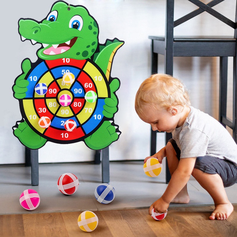 Montessori Dart Board para crianças, jogo de esportes, bola