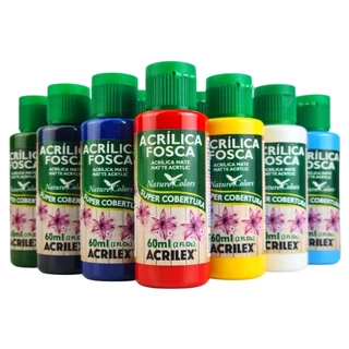 Tinta Acrilica Fosca Kit Com 12 Unidades Nature Colors Acrilex 60ml - Escolha As Cores