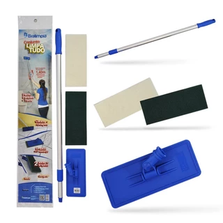 Conjunto Suporte Limpa Tudo Bralimpia C/ Cabo Extensor + 2 Fibras