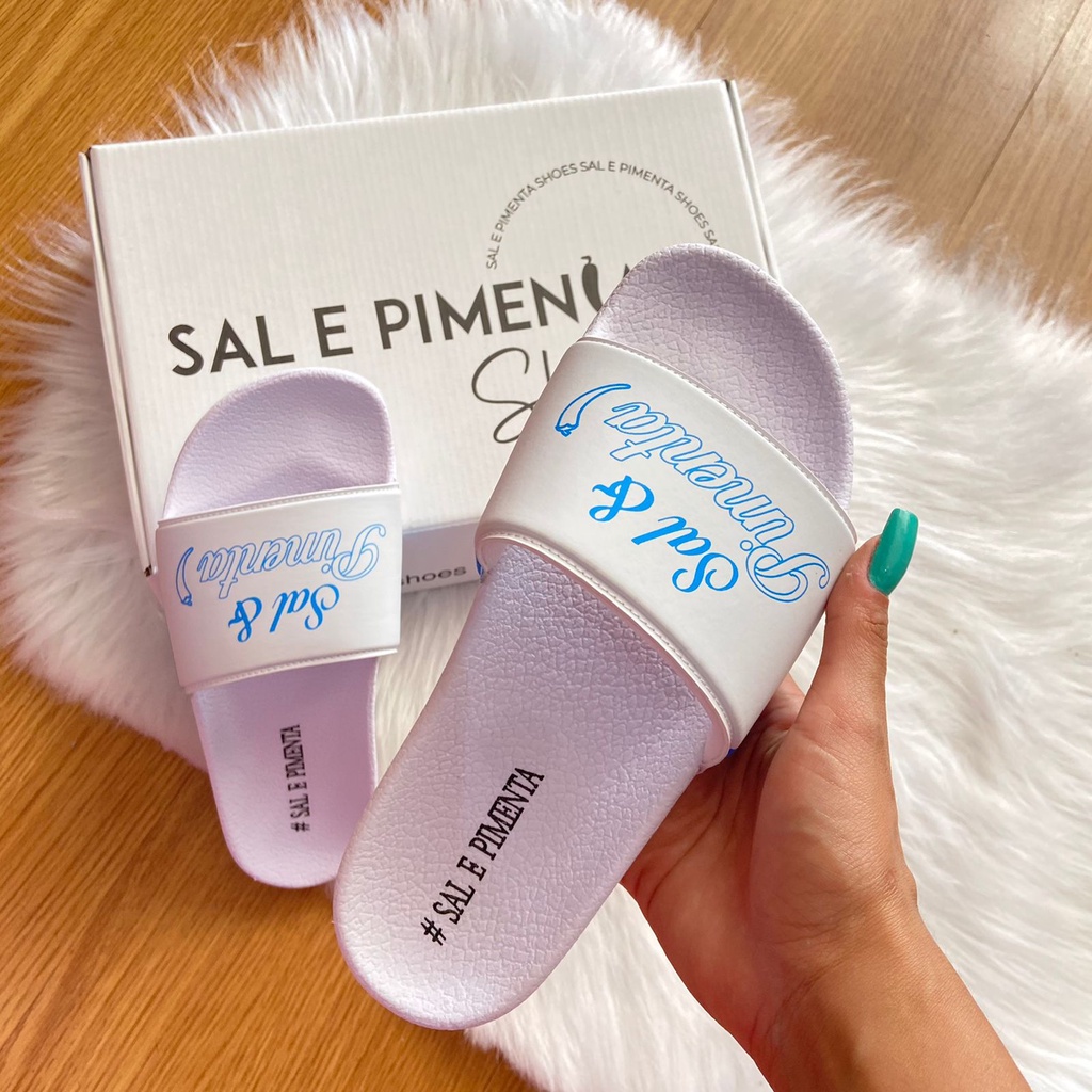Chinelo Slide Sal e Pimenta Lançamento Promoção | Shopee Brasil
