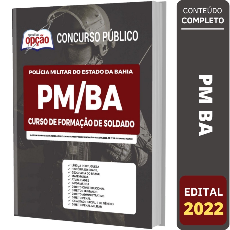 Concurso PM BA SOLDADO - Matemática 