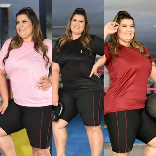 kit 3 camiseta camisa feminina dry fit plus size moda fitness academia malhação Tapa Bumbum