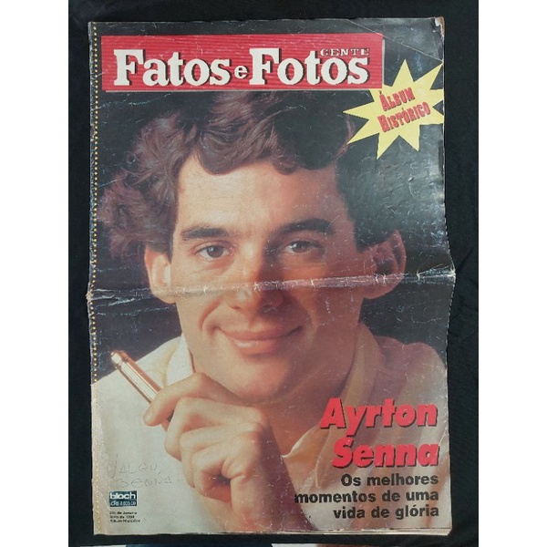 Fatos e Fotos Album Poster Ayrton Senna Maio 1994 ed. Bloch | Shopee Brasil