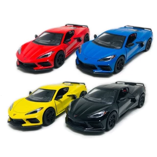 Carro Miniatura Corvette 2021 Carrinho Ferro Escala 1:36 Com Fricção