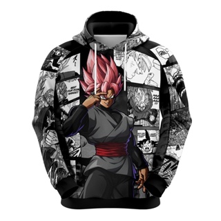 Blusa Moleton Dragon Ball Super Goku Black Kaioken Manga Ssj