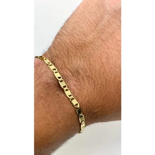 Pulseira Piastrine 5mm Folheado A Ouro 18k