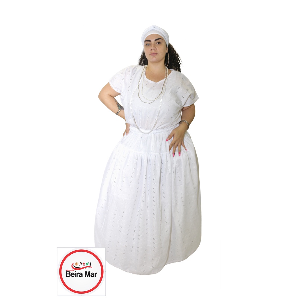 Roupa Feminina em Laise 2 Peças Umbanda e Candomblé