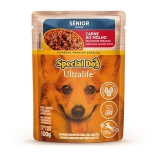 Ração Úmida Special Dog Ultralife Sachê Carne para Cães Sênior 100g