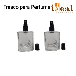 Kit com 2 Frascos de Vidro Para Perfumes 100 ML home Spray - Ideal Fragrâncias