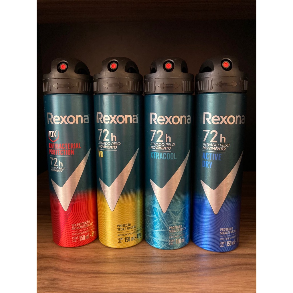 Desodorante Antitranspirante Aerosol Masculino Rexona Invisible 72 horas 2  Unidades 150ml