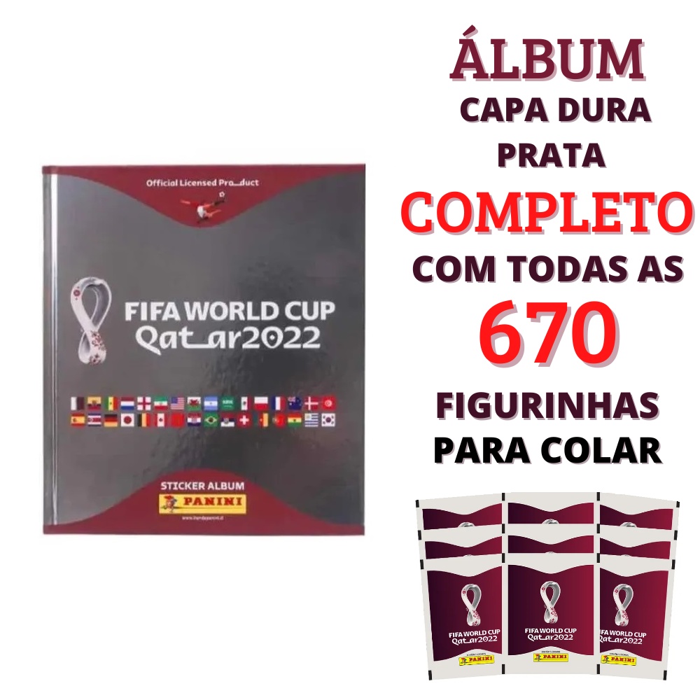 Álbum Copa Do Mundo Qatar 2022, Capa Dura, Prata