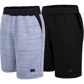 Kit com 2 Bermudas Shorts de Moletom Cores e Modelos Variados