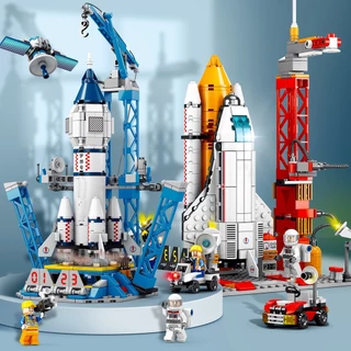 978pçs Modelo De Foguetão Espacial Blocos De Construção Tijolos Diy Compatíveis Para Crianças Brinquedo Menino Presente