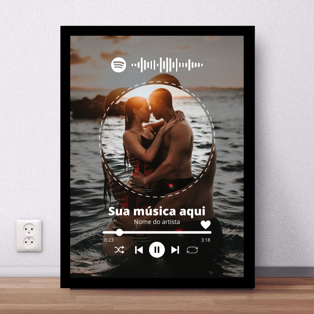 Placa Spotify Música do Casal Personalizada 2 - Namorados 56