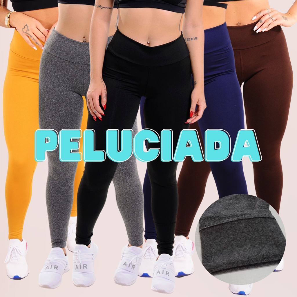 Legging Peluciada Feminina- Térmica Flanelada Colorida