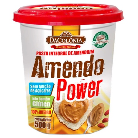Pasta Integral de Amendoim 500g Amendo Power