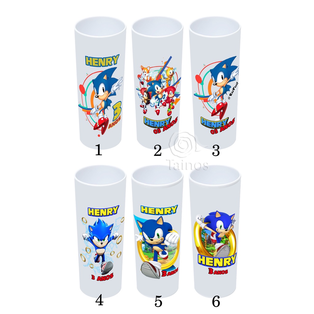 50 Copo Personalizado Sonic E Metal Sonic
