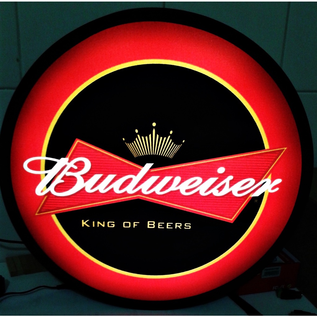 Luminoso decorativo placa led luminária abajur bar Redondo cerveja whisky refrigerante