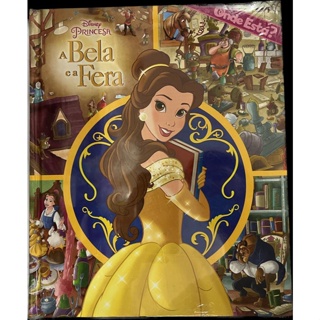 Livro Infantil Onde Está a Bela e a Fera Disney Princesas Capa Dura