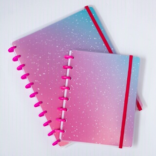 Combo 1 Caderno De Disco Grande + 1 A5 Pink- Moreih