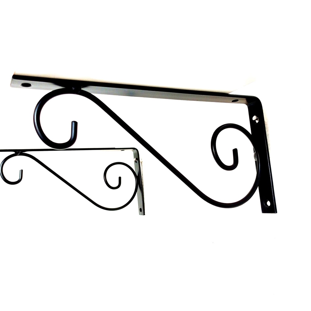 Mão Francesa Decorativa Cantoneira Colonial Cor: Preta 24x12 ( Valor Unitario!)