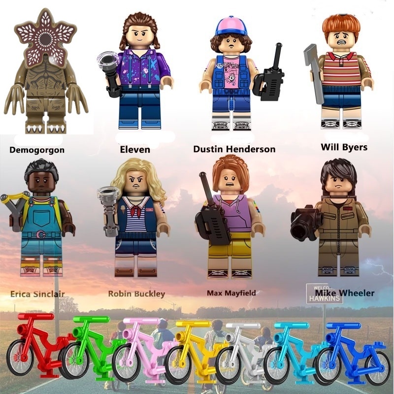 Peluche Stranger Things 28 Cm – Lucas, Onze, Will, Dustin, Mike, Demogorgon – Officielle, Super Douce