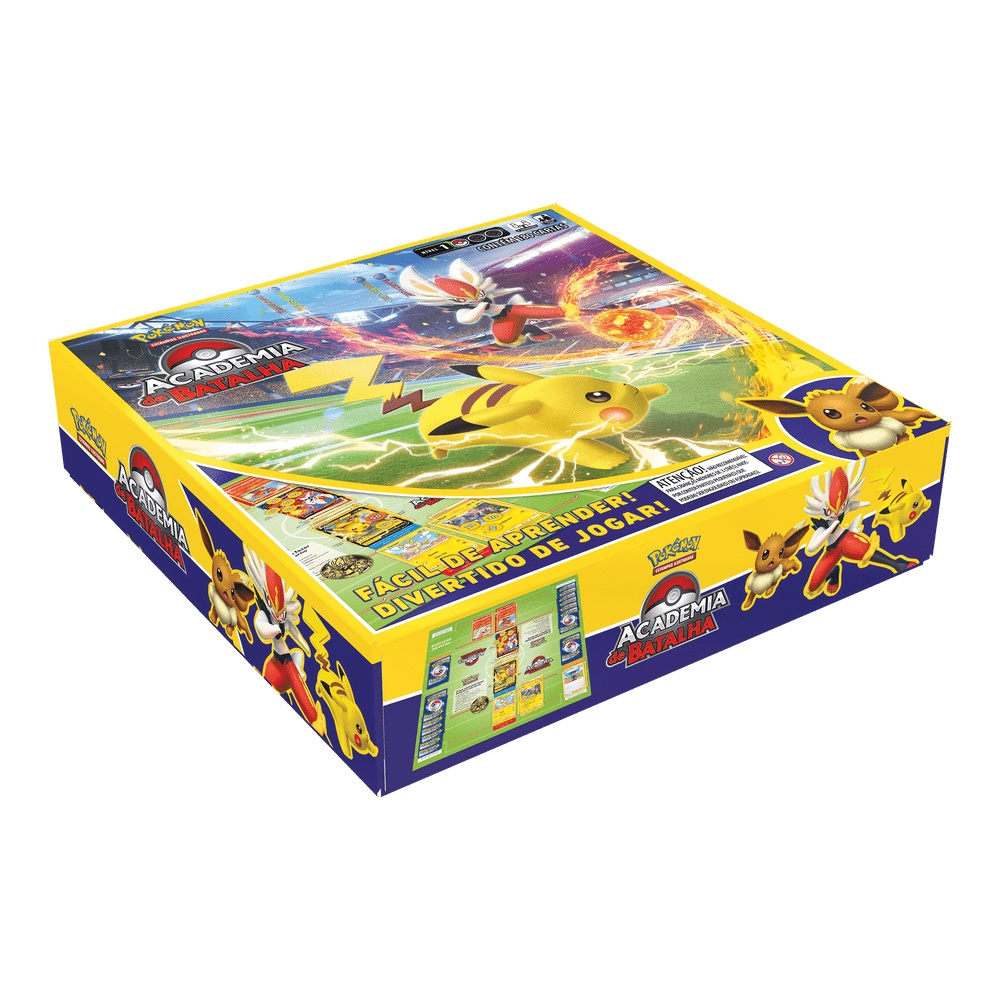 Box Pokémon Academia de Batalha - Inclui 3 Decks