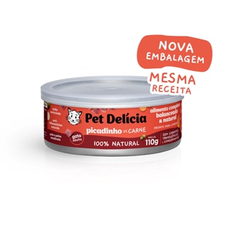 Racao Umida Pet Delicia Gatos Picadinho de Carne - 110g