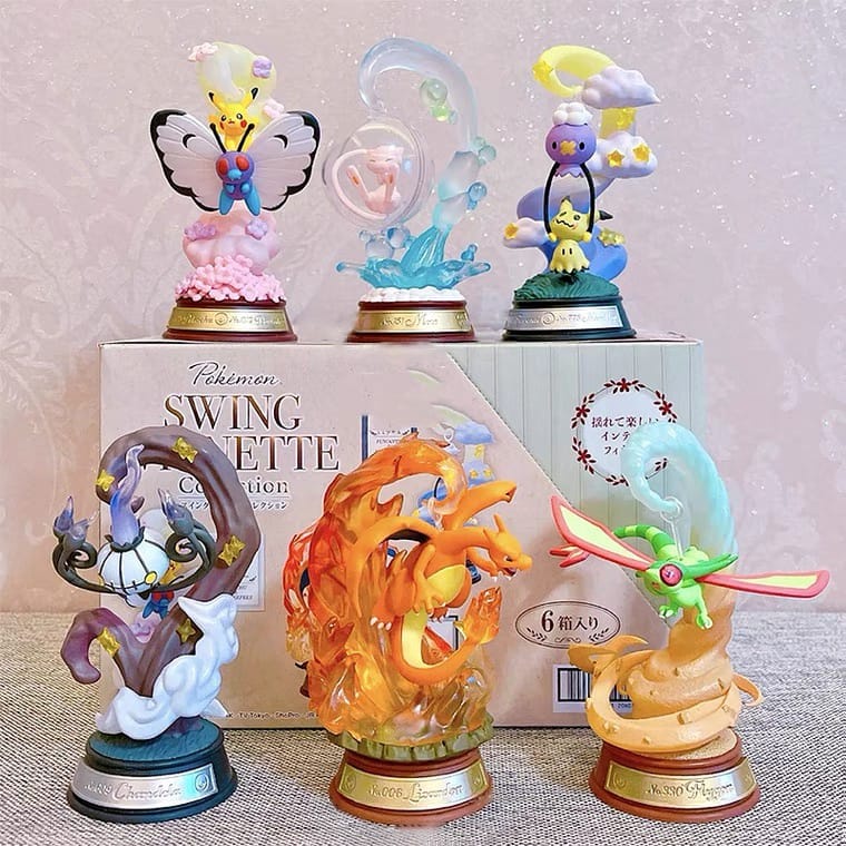 Figure Pokemon Colecionáveis Pikachu Charizard Mimikyu Mew Flygon ...