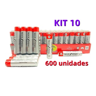 Caixa De Pilha Palito Aaa Comum Com 60 Unidades R03p 1,5v Kit Alta  Qualidade Promoção