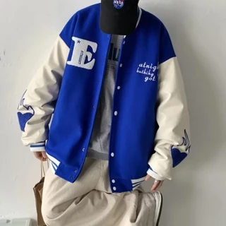 ◄ ❀ Jaqueta De Beisebol Retrô Meninos Esporte Hip Hop Uniforme Roupas De Casal hd-3XLOversize Blusa Esportiva