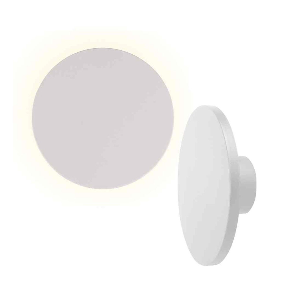 Arandela Led Lua Eclipse Branca 6w Luz Indireta Amarela 3000k