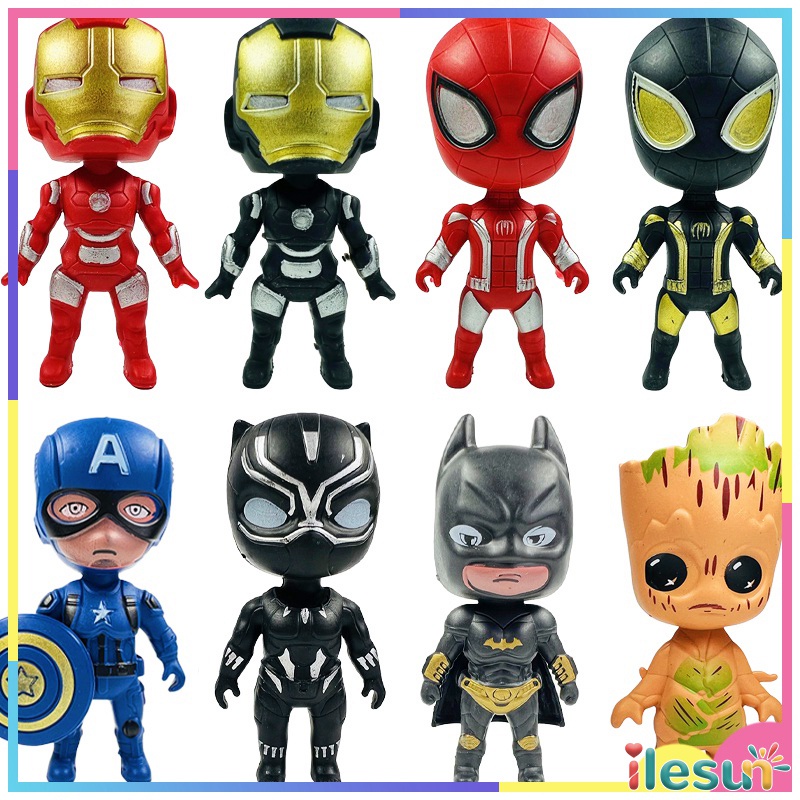 Marvel Heroes Vingadores Conjunto Doll Toy Iron Man Homem Aranha Batman