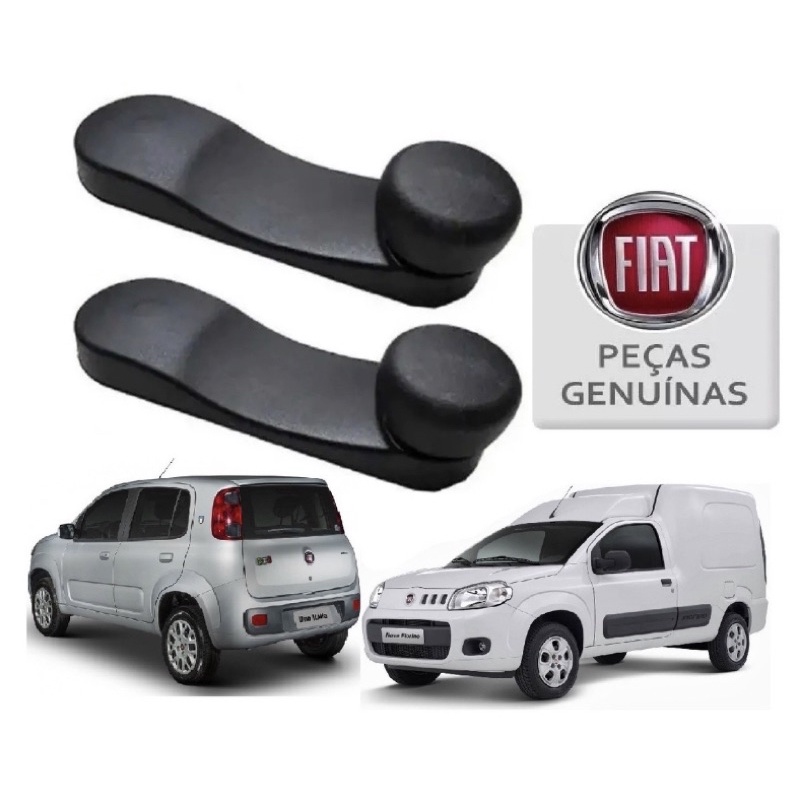 Par Manivela Vidro Novo Uno Vivace Way Nova Fiorino Após 2013 Original Fiat