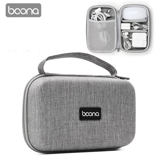 baona Carregador Para Notebook Bolsa De Armazenamento Dura Cabo De Alimentação Adaptador De Mouse Organizador Capa À Prova De Choque Fone De Ouvido