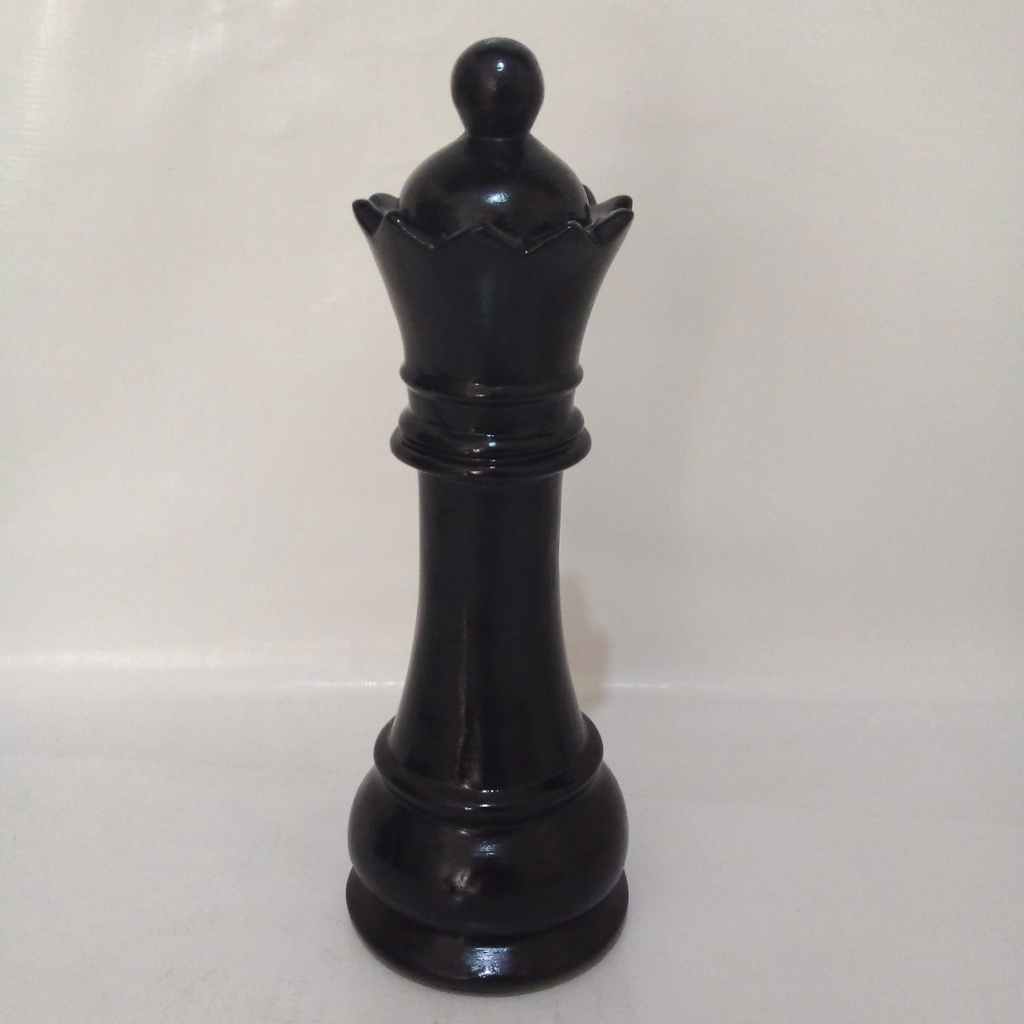 Rainha xadrez gesso cru 26 cm escultura decorativa estátua peça de