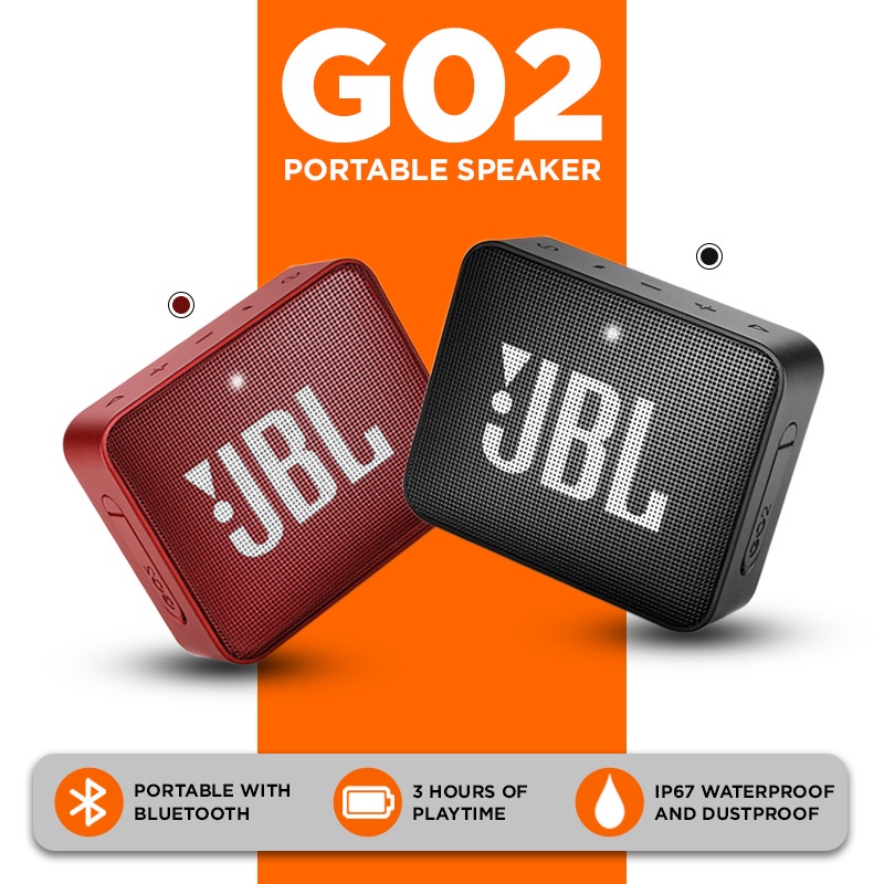 de Som JBL-GO 2 Alto-Falante Portátil Sem Fio À Prova D'água em Promoção na Shopee Brasil 2023