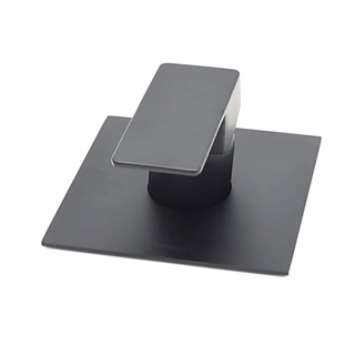 Acabamento Para Registro Monocomando Metal Preto Quadrado