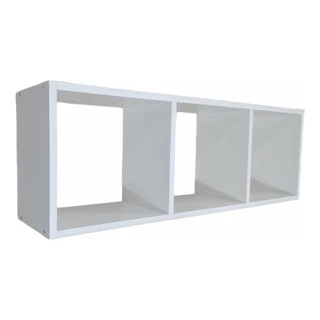 Nicho Triplo Branco 60x30x20 100% Mdf sala quarto cozinha banheiro