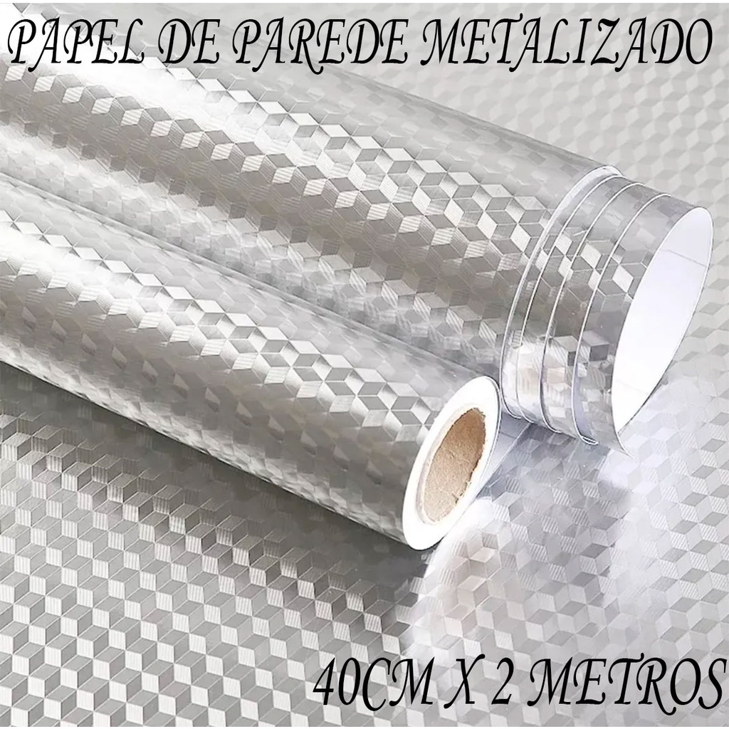 Adesivo De Alumínio À Prova De Água Óleo Calor 2 Metros x 40cm