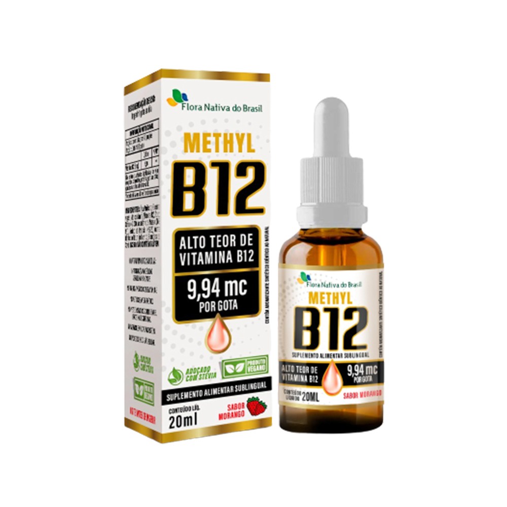 2 Vitamina B12 Metilcobalamina 9,94mcg Por Gota 20ml | Shopee Brasil