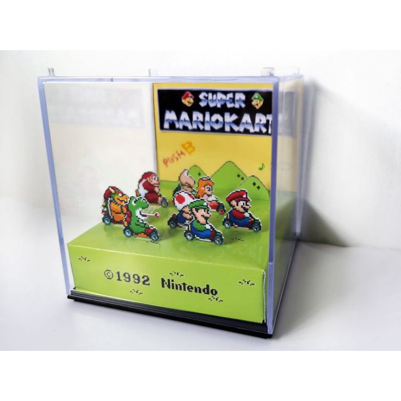 cubo diorama super Mario kart Super nintendo em Oferta na Shopee