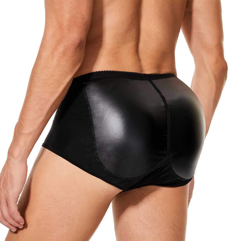 " Calcinha De Levantamento De Bumbum Masculino Cintura Alta Spanex Booty Lifting Tights Plus Tamanho Butts Shaper Shorts Black Push Up Underwear Invisível Fajas Da LAZAWG
