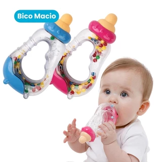 Brinquedo Bebê Chocalho Mordedor Bico Macio Colorido Barulho Menino Menina
